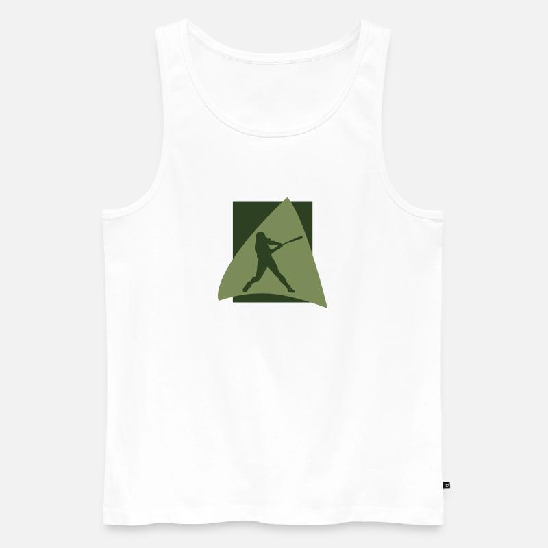 Baseball Softballschläger Baseball - Männer Premium Bio Tank Top - Weiß