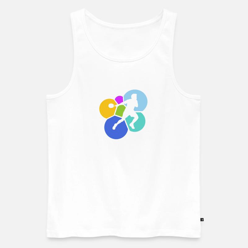 Squashschläger Schläger Squash - Männer Premium Bio Tank Top - Weiß