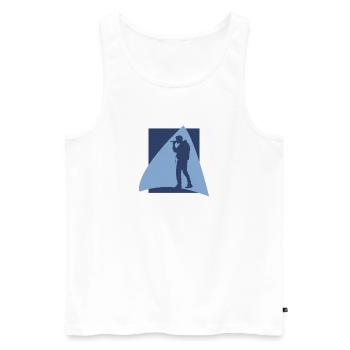 Streetmind Beatbox Streetmind - Men's Premium Organic Tank Top - white - Front - AI Model Male 178 light (178cm)