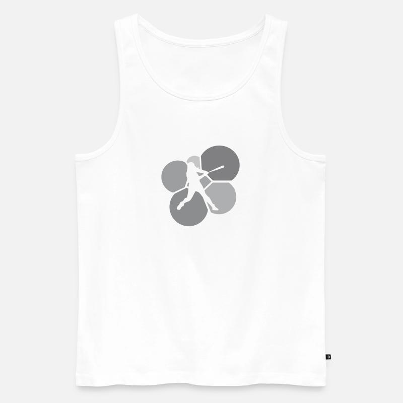 Softball Spieler Softballschläger Pitcher - Männer Premium Bio Tank Top - Weiß