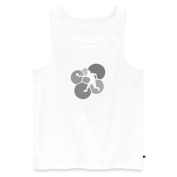Joueur de pickleball Tennis Pickleball Raquette - Débardeur bio Premium Homme - blanc - Devant - Michal (187cm)