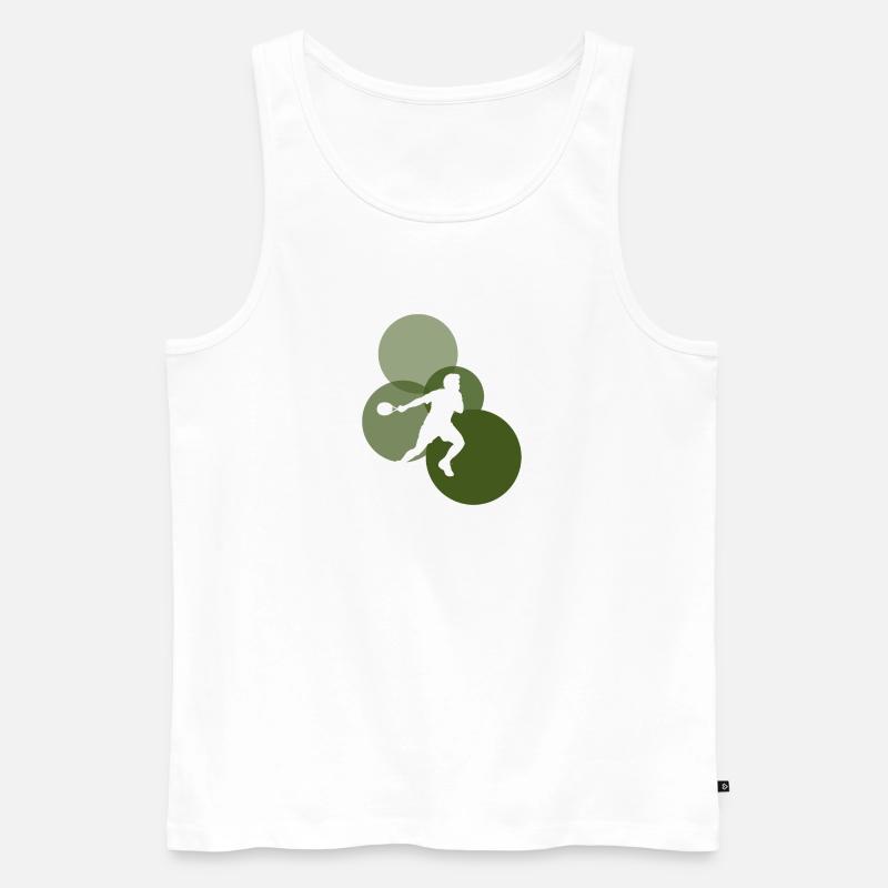 Squashschläger Squashspieler Squashschläger - Männer Premium Bio Tank Top - Weiß