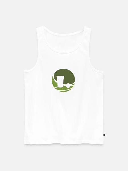 Partymonster Bier Bierflasche - Männer Premium Bio Tank Top - Weiß