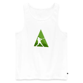 Softball Joueur de softball Softball - Débardeur bio Premium Homme - blanc - Devant - AI Model Male 178 light (178cm)