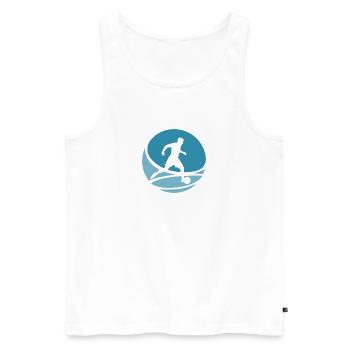 Fußball Beach Soccer Beachsoccer - Männer Premium Bio Tank Top - Weiß - Vorne - Michal (187cm)