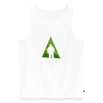 Bigfoot Big foot Yeti - Men's Premium Organic Tank Top - white - Front - Michal (187cm)