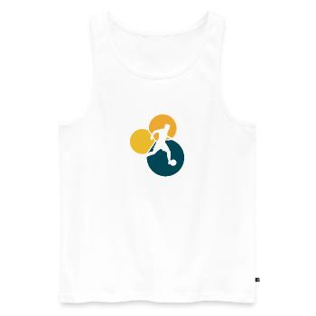 Beachball Beachsoccer Fußball - Männer Premium Bio Tank Top - Weiß - Vorne - Michal (187cm)