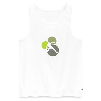 Raquette de tennis de table Balle de tennis de table - Débardeur bio Premium Homme - blanc - Devant - Michal (187cm)