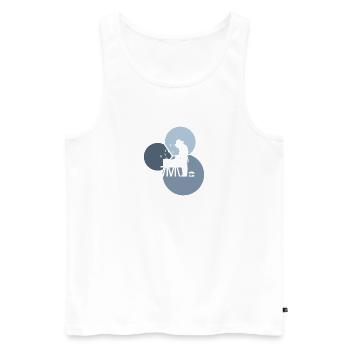 Bienen Nektar Wabe - Männer Premium Bio Tank Top - Weiß - Vorne - AI Model Male 178 light (178cm)