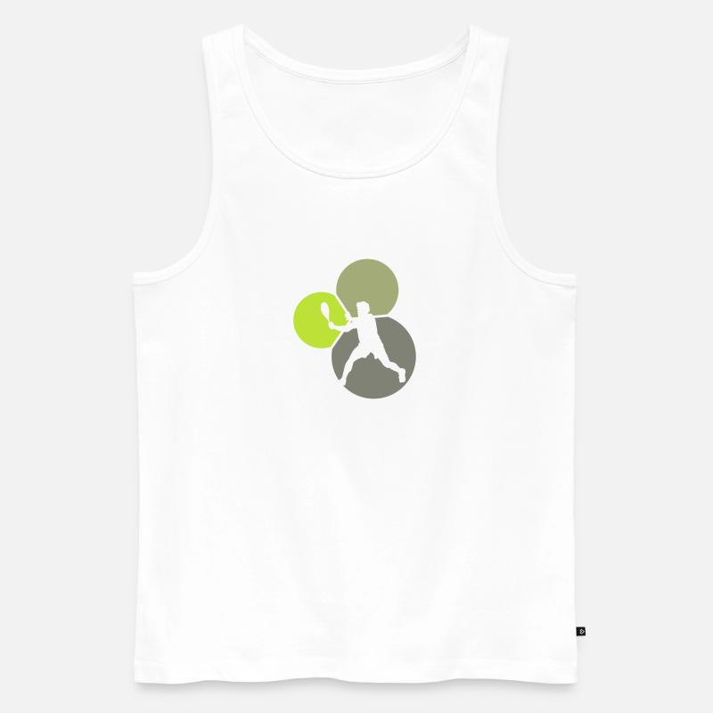 Squashspieler Squashschläger Squashspieler - Männer Premium Bio Tank Top - Weiß
