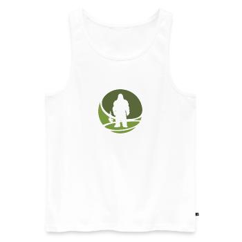Yeti Yeti Bigfoot Big foot - Männer Premium Bio Tank Top - Weiß - Vorne - AI Model Male 178 light (178cm)