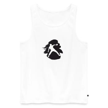 Table Tennis Ball Table Tennis Table Tennis Racket - Men's Premium Organic Tank Top - white - Front - AI Model Male 178 light (178cm)
