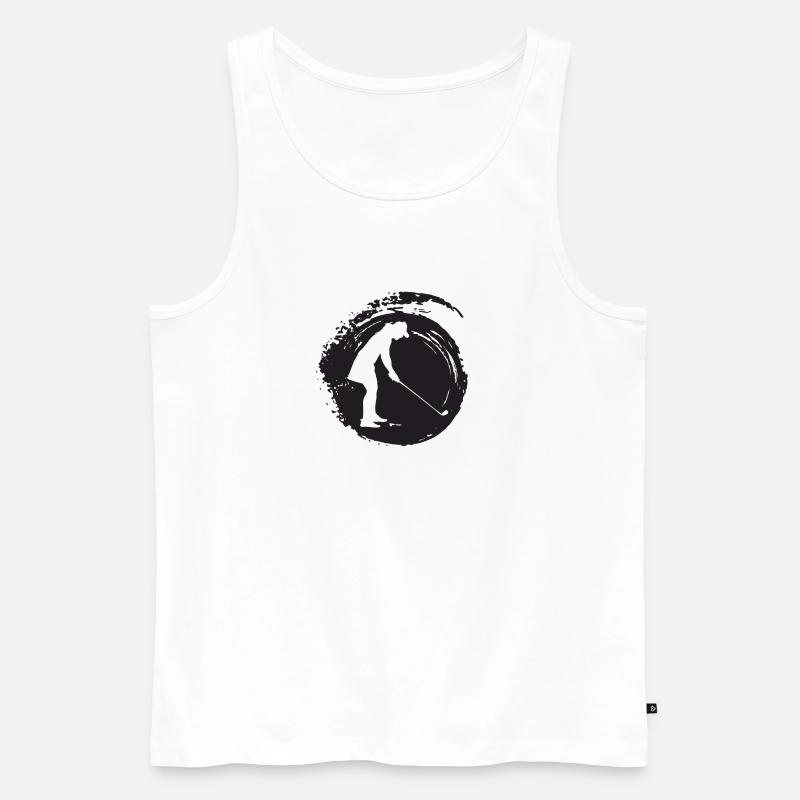 Golfspieler Golf - Männer Premium Bio Tank Top - Weiß