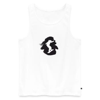 Snowboard Snowboarder Snowboard - Men's Premium Organic Tank Top - white - Front - AI Model Male 178 light (178cm)