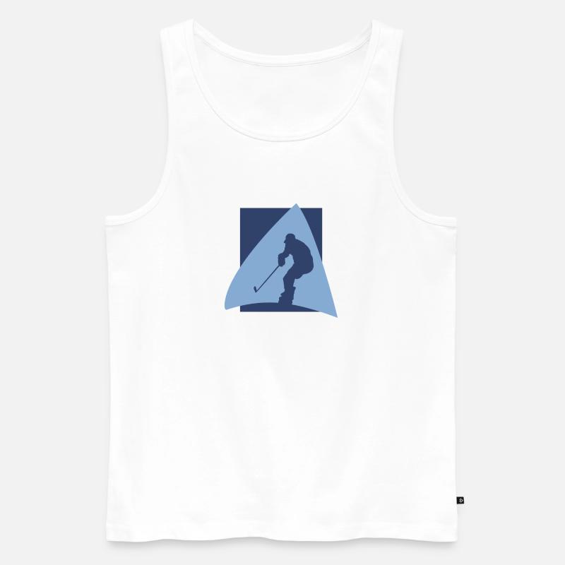 Hockey Bodycheck - Männer Premium Bio Tank Top - Weiß