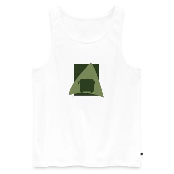 Busfahren Transport Schulbus - Männer Premium Bio Tank Top - Weiß - Vorne - AI Model Male 178 light (178cm)