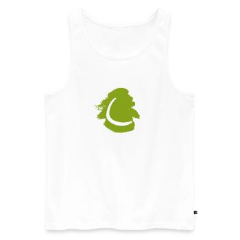 Werfen Bumerang Boomerang - Männer Premium Bio Tank Top - Weiß - Vorne - Michal (187cm)