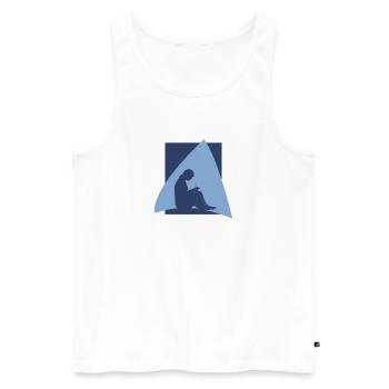 Sewing, Knitting, Crochet - Men's Premium Organic Tank Top - white - Front - AI Model Male 178 light (178cm)