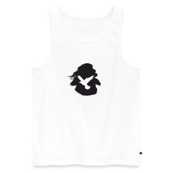 Ailes, Voler, Oiseau - Débardeur bio Premium Homme - blanc - Devant - AI Model Male 178 light (178cm)