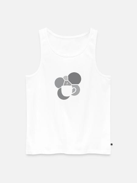 Kaffee Cappuccino Kaffeebohne - Männer Premium Bio Tank Top - Weiß