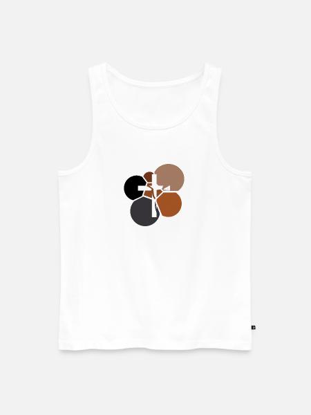 Bijbelvers Kruis Christelijk - Mannen Premium Bio Tanktop - wit