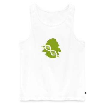 Biology Biological Bio - Men's Premium Organic Tank Top - white - Front - AI Model Male 178 light (178cm)
