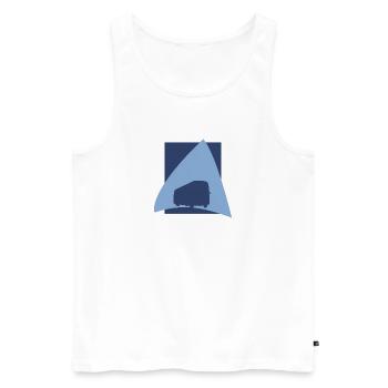 School Bus Bus Driver Bus - Men's Premium Organic Tank Top - white - Front - AI Model Male 178 light (178cm)
