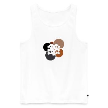 Kryptowährung Bitcoin Cryptocurrency - Männer Premium Bio Tank Top - Weiß - Vorne - Michal (187cm)