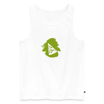 Maus Parmesan Maus - Männer Premium Bio Tank Top - Weiß - Vorne - AI Model Male 178 light (178cm)