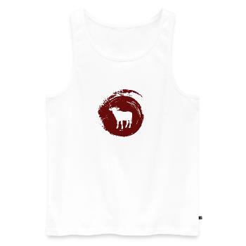 Cattle, Agriculture, Cow - Men's Premium Organic Tank Top - white - Front - Michal (187cm)
