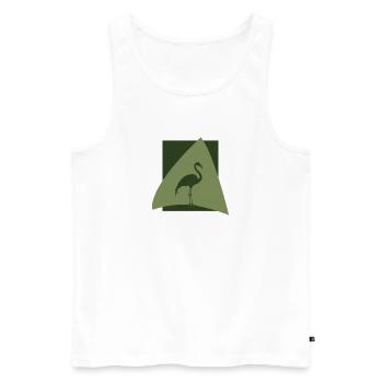 Flamingos Flamingo Exotisch Flamingos - Männer Premium Bio Tank Top - Weiß - Vorne - AI Model Male 178 light (178cm)