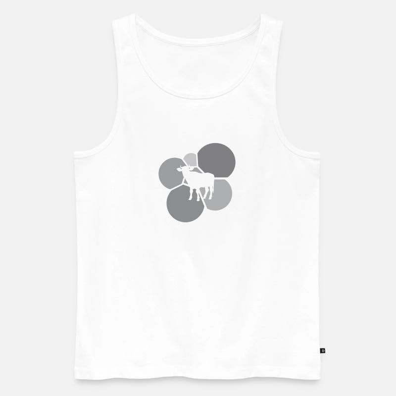 Kühe Rind Bauer - Männer Premium Bio Tank Top - Weiß