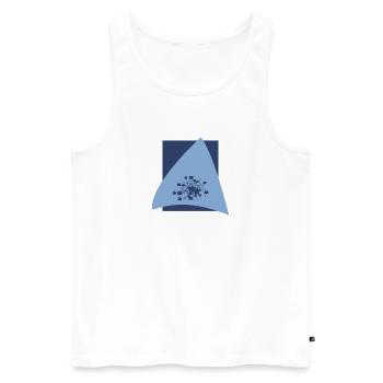 Cryptowährung Coin Bitcoin - Männer Premium Bio Tank Top - Weiß - Vorne - Michal (187cm)