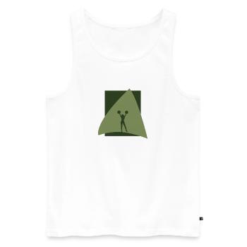Cheerleading Cheerleader Girlie Cheerleading - Men's Premium Organic Tank Top - white - Front - AI Model Male 178 light (178cm)