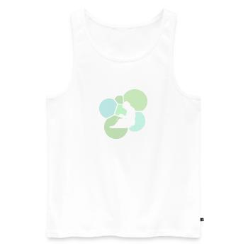 Häkeln Stricken Faden - Männer Premium Bio Tank Top - Weiß - Vorne - Michal (187cm)
