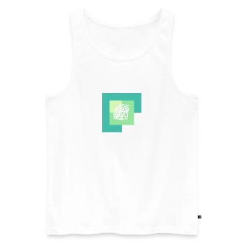 Käse Parmesan Emmentaler - Männer Premium Bio Tank Top - Weiß - Vorne - AI Model Male 178 light (178cm)