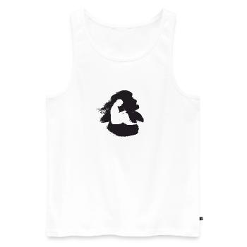 Nähen Nadel Faden - Männer Premium Bio Tank Top - Weiß - Vorne - AI Model Male 178 light (178cm)
