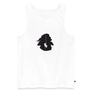 Bergsteigen Bergsteiger Alpinist - Männer Premium Bio Tank Top - Weiß - Vorne - Michal (187cm)