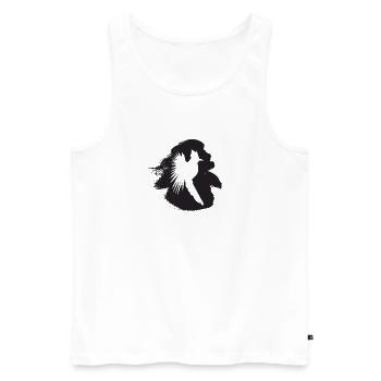 Lustig Nymphensittich Nymphensittich - Männer Premium Bio Tank Top - Weiß - Vorne - AI Model Male 178 light (178cm)