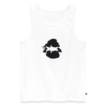 Kajak Rudern Paddeln - Männer Premium Bio Tank Top - Weiß - Vorne - Michal (187cm)