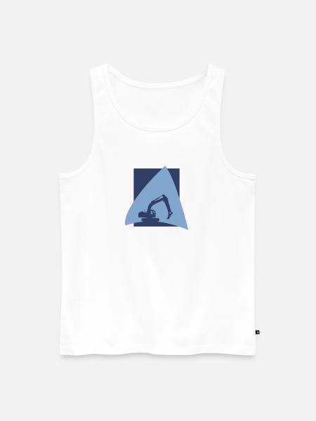 Baggerfahrerin Hausbau Hausbau - Männer Premium Bio Tank Top - Weiß