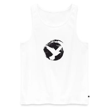 Flügel Vogelschwarm Flügel - Männer Premium Bio Tank Top - Weiß - Vorne - AI Model Male 178 light (178cm)