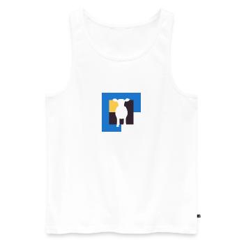 Cow Agriculture Agriculture - Men's Premium Organic Tank Top - white - Front - AI Model Male 178 light (178cm)
