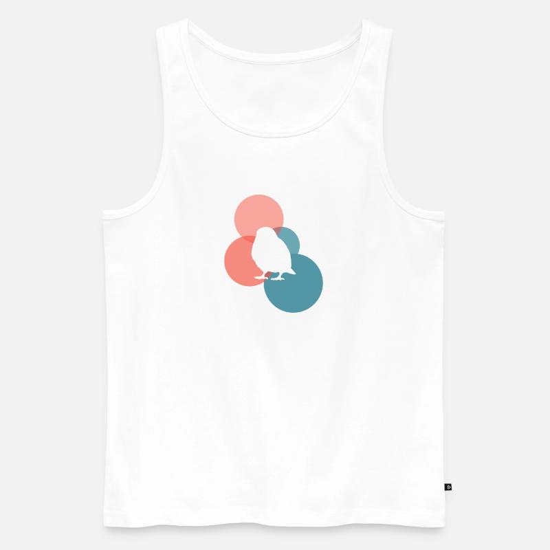 Vogel Vogel Abbildung Vogel Abbildung - Männer Premium Bio Tank Top - Weiß