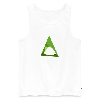 Camping Camper Tents - Men's Premium Organic Tank Top - white - Front - Michal (187cm)