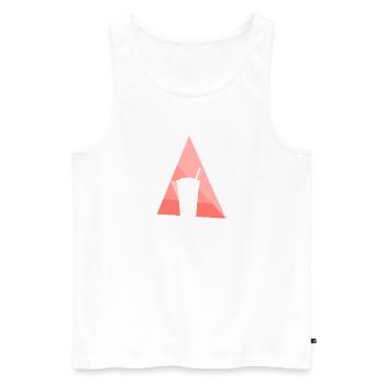 Bubble Tea Boba Tee - Männer Premium Bio Tank Top - Weiß - Vorne - AI Model Male 178 light (178cm)