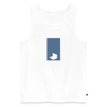 Blogger Homepage Blog - Männer Premium Bio Tank Top - Weiß - Vorne - AI Model Male 178 light (178cm)