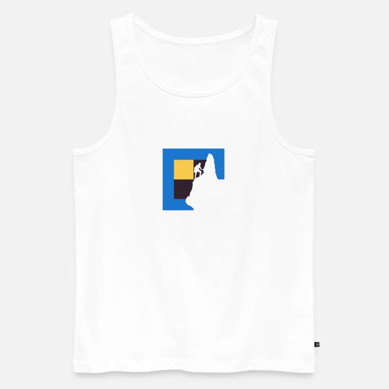 Klettern Gipfel Gipfel - Männer Premium Bio Tank Top - Weiß