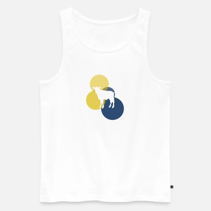 Kühe Bauer Landwirtschaft - Männer Premium Bio Tank Top - Weiß