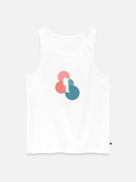 Backpacking Hiking Pilgrims - Men's Premium Organic Tank Top - white
